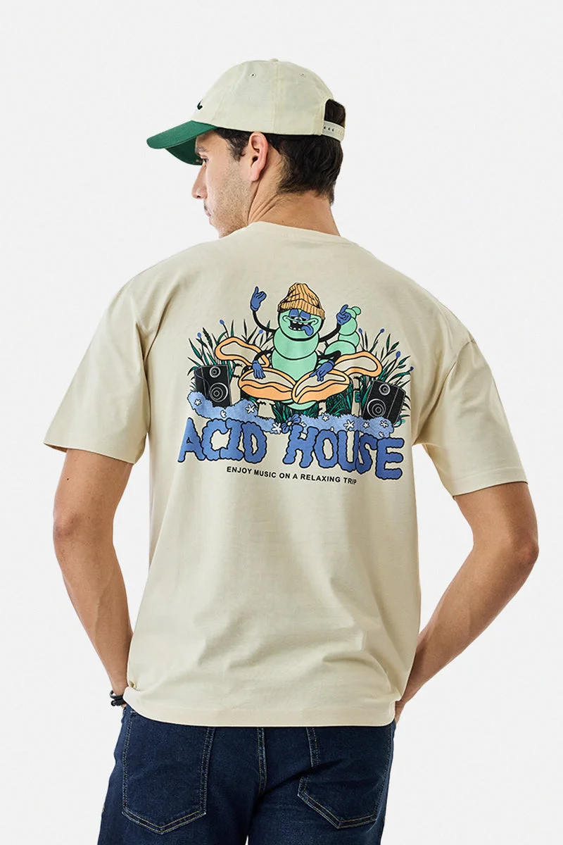 سنيتش Acid House Oversized 100% Cotton T-Shirt